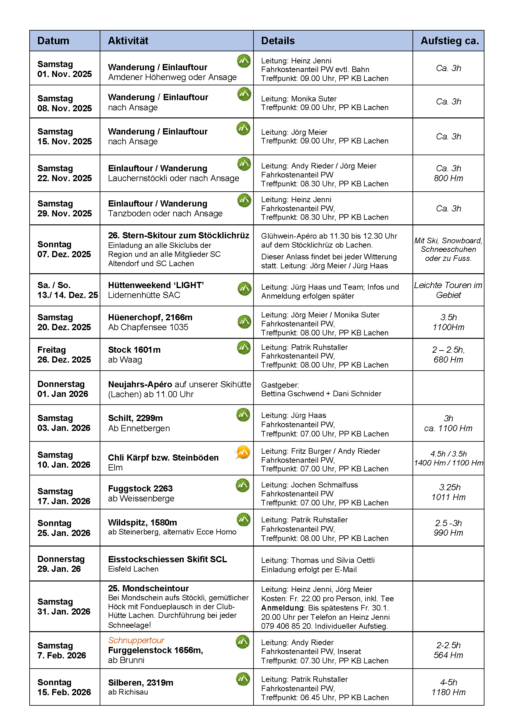 Seite1 aus TOURENPROGRAMM 2025-2026_V1.0